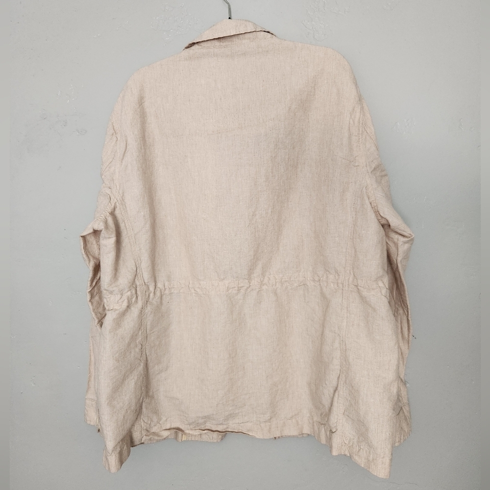 Bugatchi Linen Cotton Blend Cargo Lightweight Buttonfront Shirt Jacket XXL - Picture 2 of 7